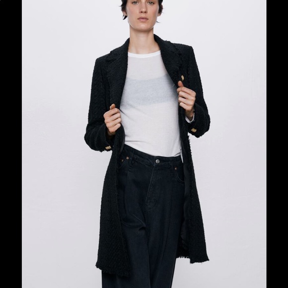 Zara tweed black Coat / Jacket - Picture 5 of 9
